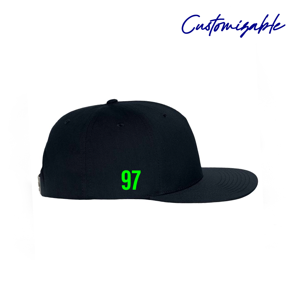 Hatty Ratty™ - Flat Bill - Black & Neon Green - Customizable YOUTH