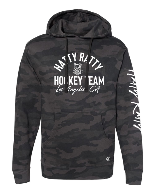 Hatty Rattyโข Hockey Team - Fleece Hoodie - Adult - Black Camo