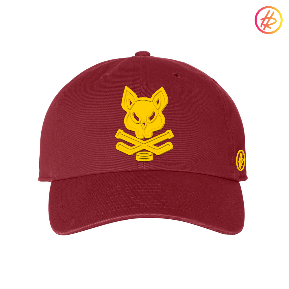 Cardinal and Yellow Rink Rat Hatty Ratty Dad Hat