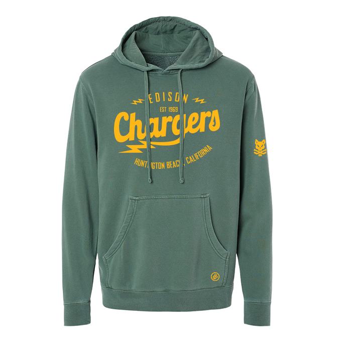 Hatty Ratty® - Retro Chargers - Pigment Dyed Hoodie - ADULT