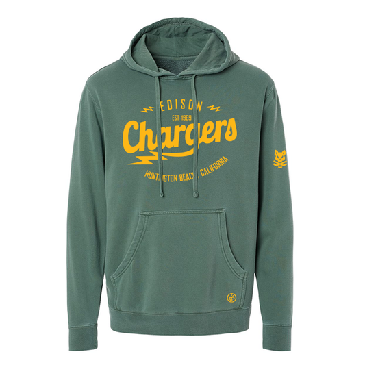 Hatty Ratty® - Retro Chargers - Pigment Dyed Hoodie - ADULT