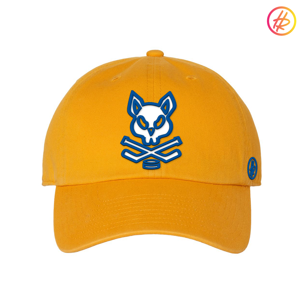 Gold and royal Rink Rat Hatty Ratty Dad Hat
