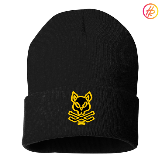 LA LEGENDS + Hatty Ratty™ RINK RAT - Long Beanie - BLACK
