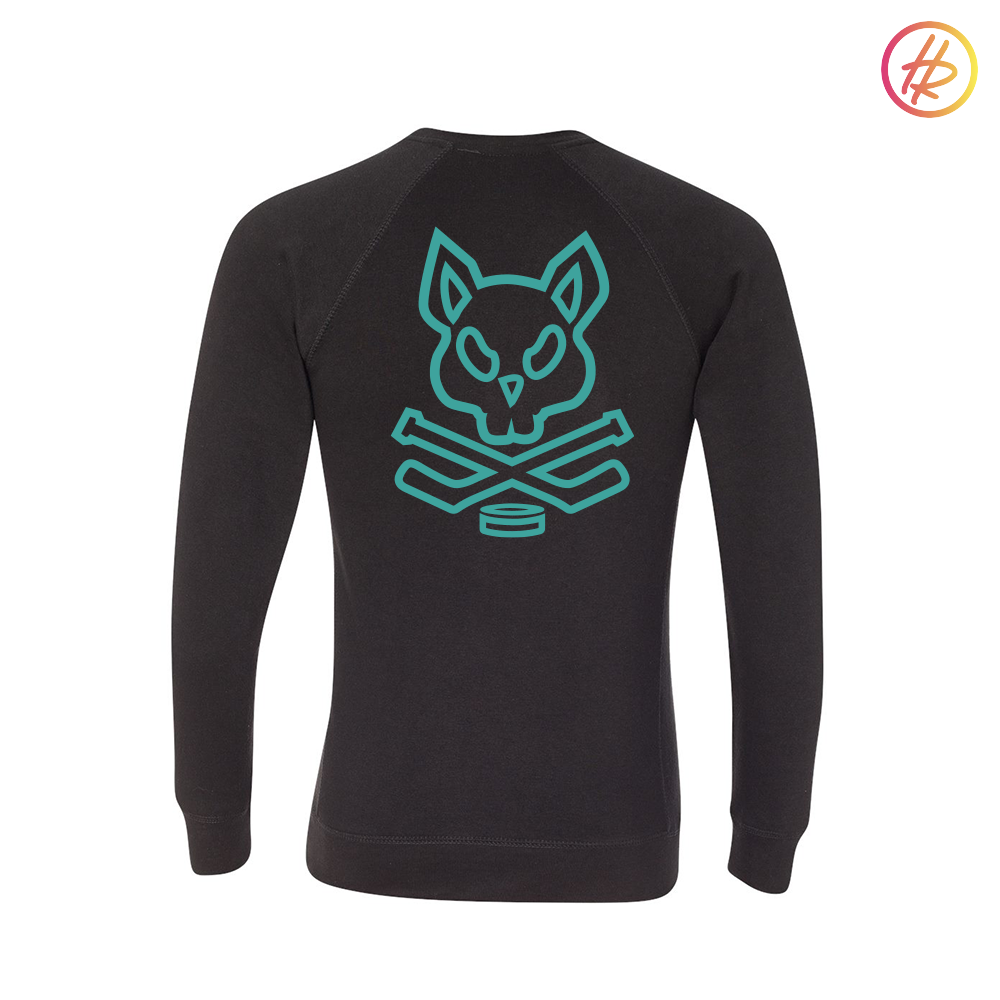 Jr. Sharks + Hatty Ratty - Raglan Crewneck - Adult