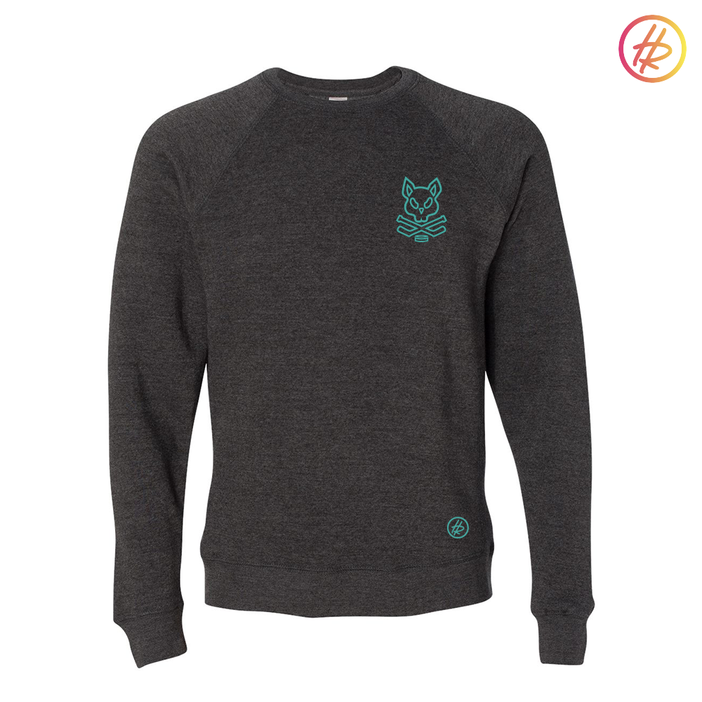 Jr. Sharks + Hatty Ratty - Raglan Crewneck - Adult