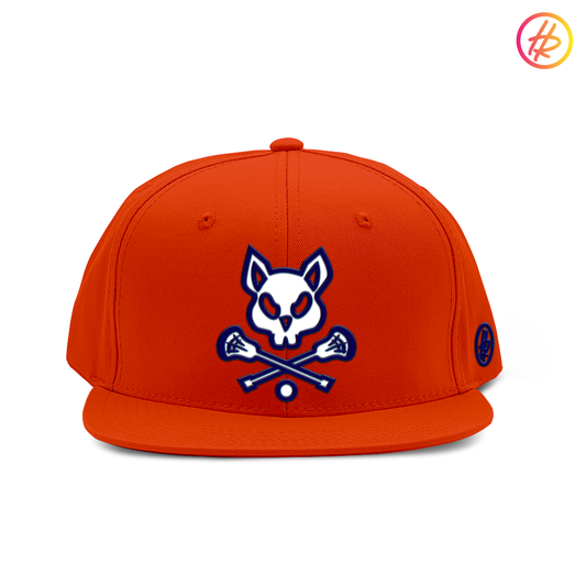Orange Rink LAX Flat Bill Snapback - Customizable