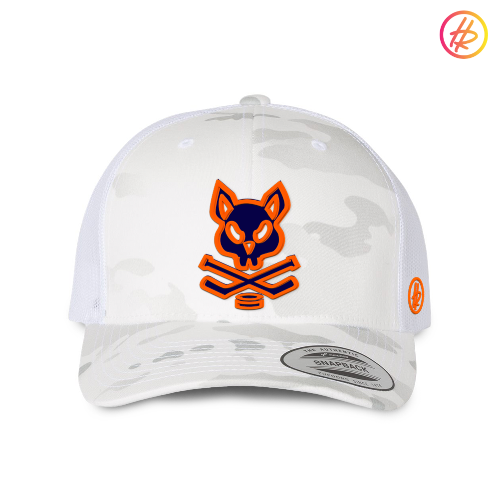Snow Camo Rink Rat Mid Profile Trucker Hat  - Customizable
