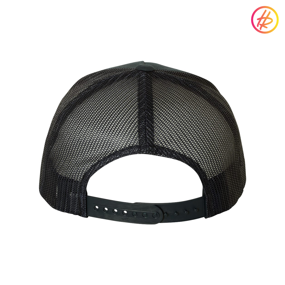 Black Rink Rat Mid Profile Trucker Hat  - Customizable