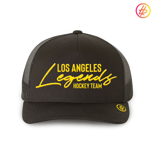 LA LEGENDS + Hatty Ratty™ LEGENDS TEAM- Mid Profile Trucker - Black