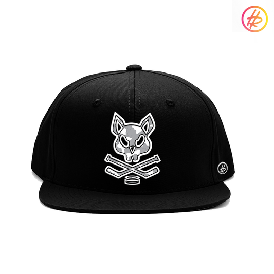 Hatty Rattyโข Hockey Team Rink Rat - Flat Bill - Black YOUTH (4-8 yr old)
