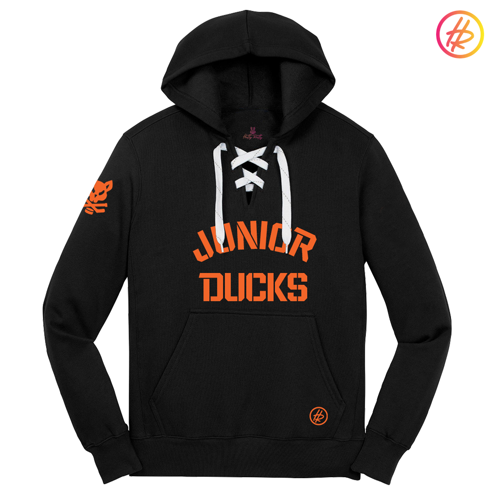 Jr. Ducks CHAMP Hatty Ratty Hockey Lace Up Hoodie
