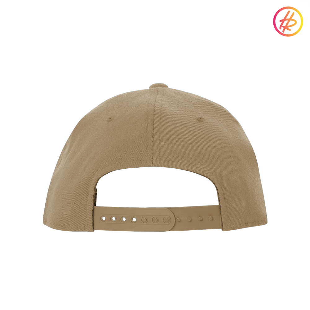 Khaki Rink Rat Flat Bill Snapback - Customizable