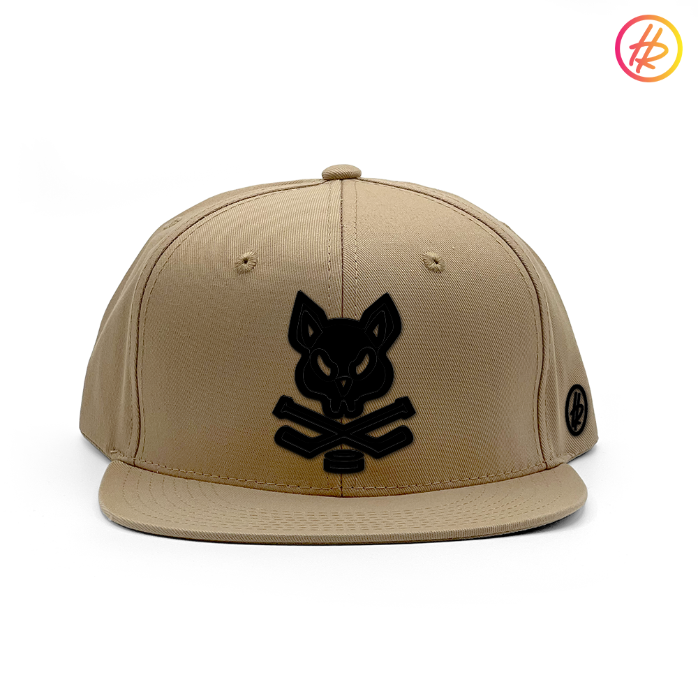 Khaki Rink Rat Flat Bill Snapback - Customizable