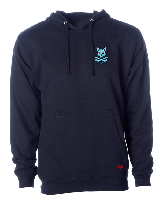 Hatty Ratty™ "Crookie" Hockey Team - Fleece Hoodie - Adult - Navy