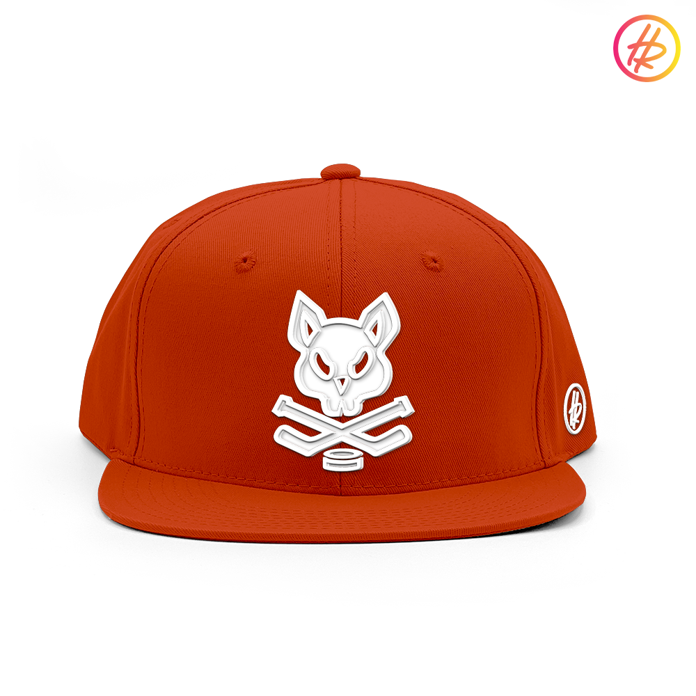 Orange Rink Rat Flat Bill Snapback - Customizable