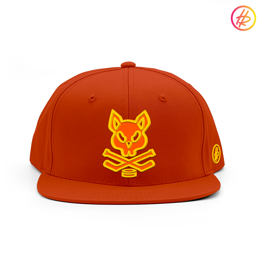 Orange Rink Rat Flat Bill Snapback - Customizable