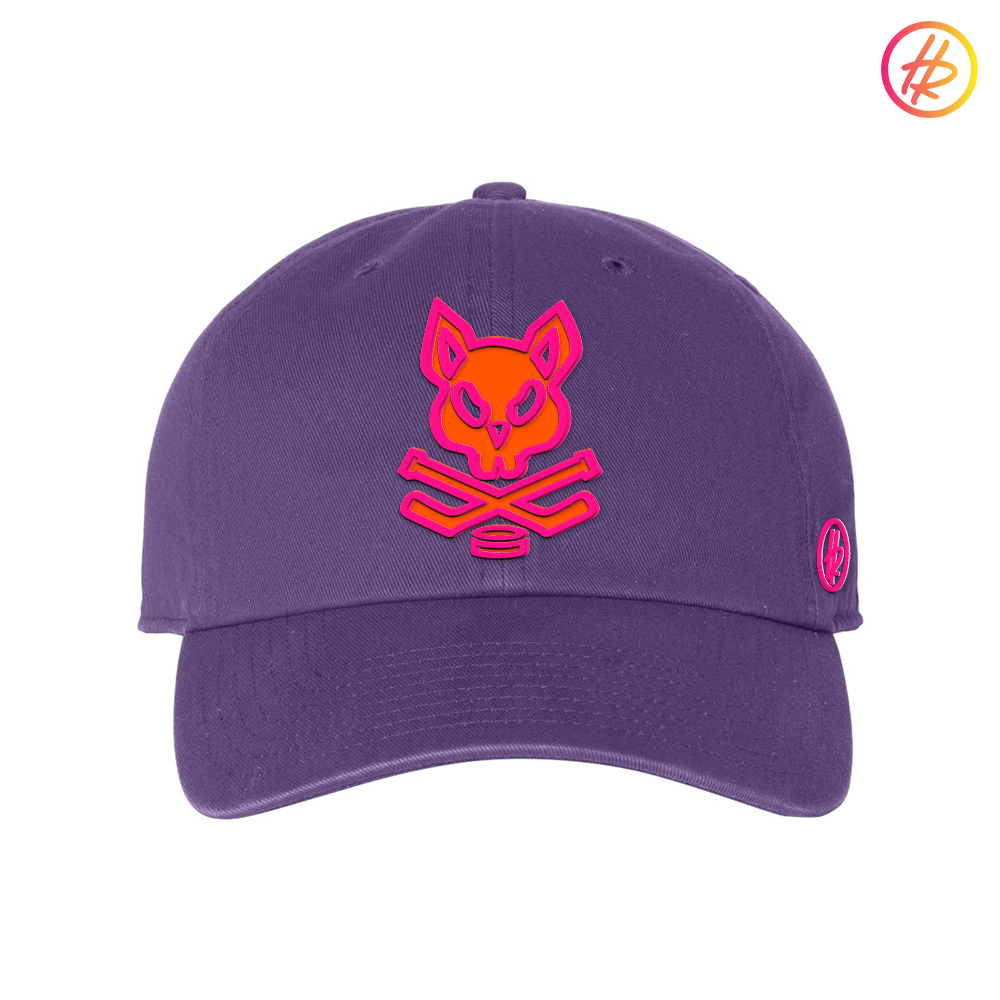 Purple Neon pink Neon Orange Rink Rat Hatty Ratty Dad Hat