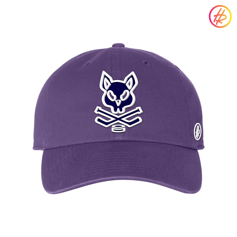 Purple white Navy Blue Rink Rat Hatty Ratty Dad Hat