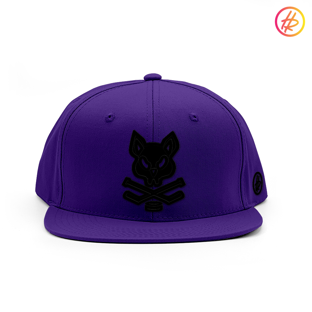 Purple Rink Rat Flat Bill Snapback - Customizable