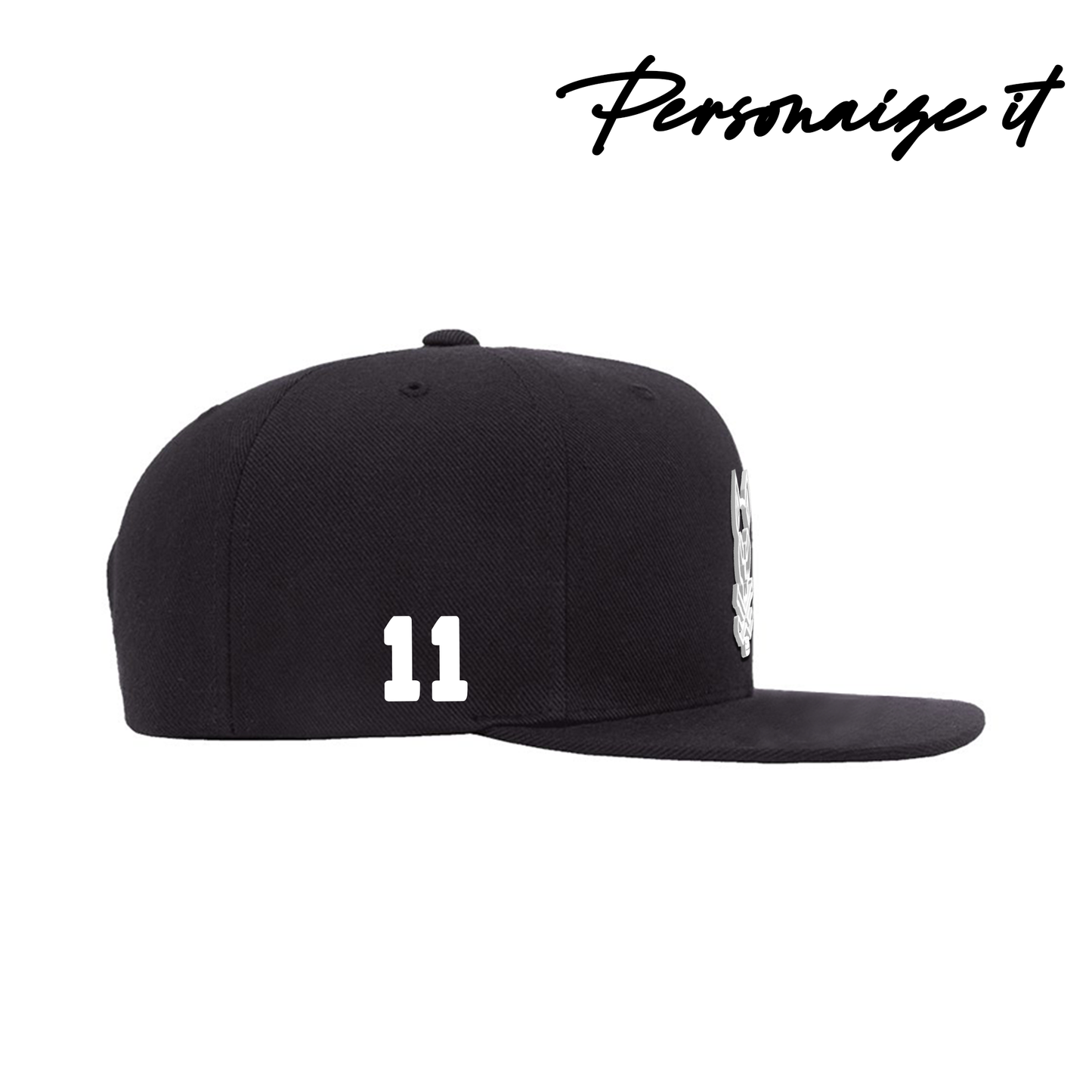 Hatty Ratty™ Hockey Team Rink Rat - Flat Bill - Black YOUTH (4-8 yr old)