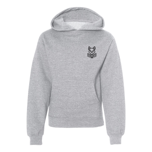 Youth Rink Rat Hoodie - Heather Grey and Black