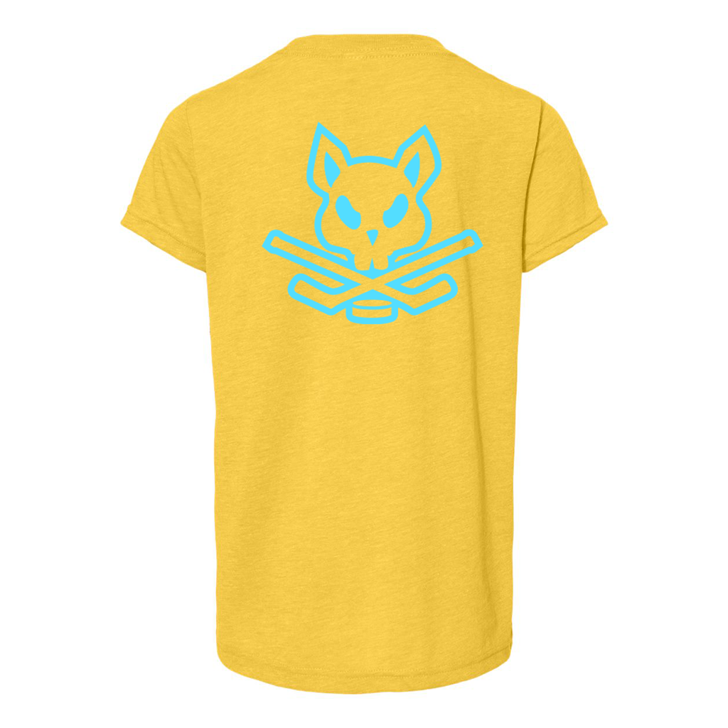 Kids Rink Rat Tee - Yellow & Light Blue