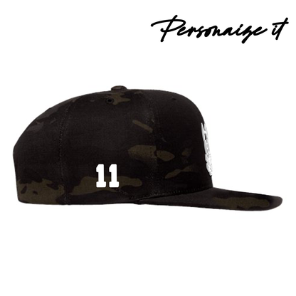 Hatty Ratty™ Hockey Team Rink Rat - Flat Bill - Black Camo