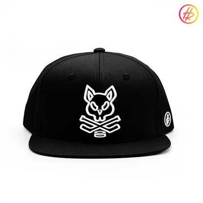 Black Rink Rat Flat Bill Snapback - Customizable