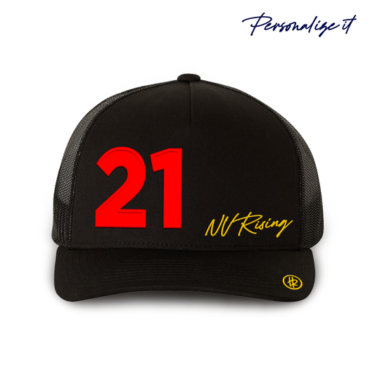 NV RISING Numbered Cotton Trucker - CUSTOMIZABLE