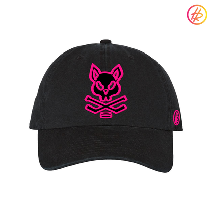 Black Hatty Ratty Rink Rat Dad Hat