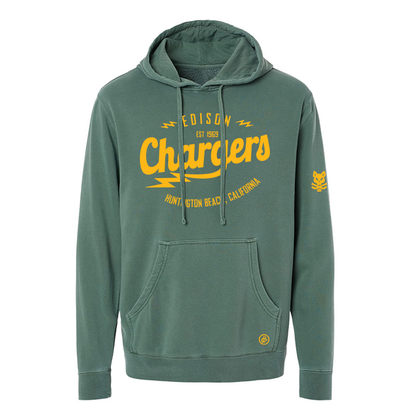 Hatty Ratty® - Retro Chargers - Pigment Dyed Hoodie - ADULT