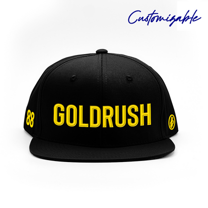 "Goldrush" + Hatty Ratty™ - Flat Bill - Black - Customizable