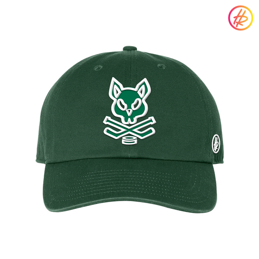 Green and White Rink Rat Hatty Ratty Dad Hat