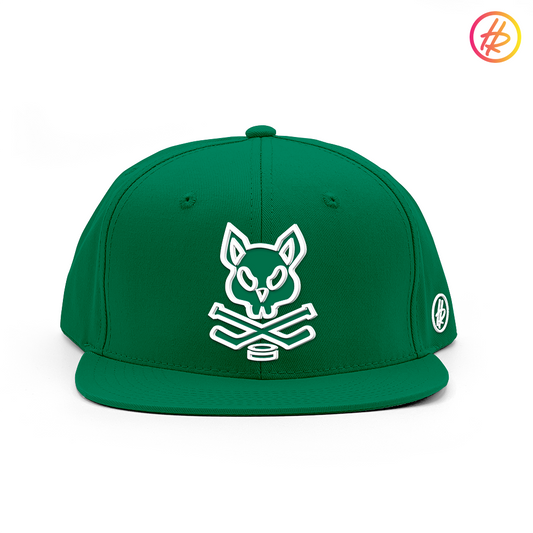 Green Rink Rat Flat Bill Snapback - Customizable