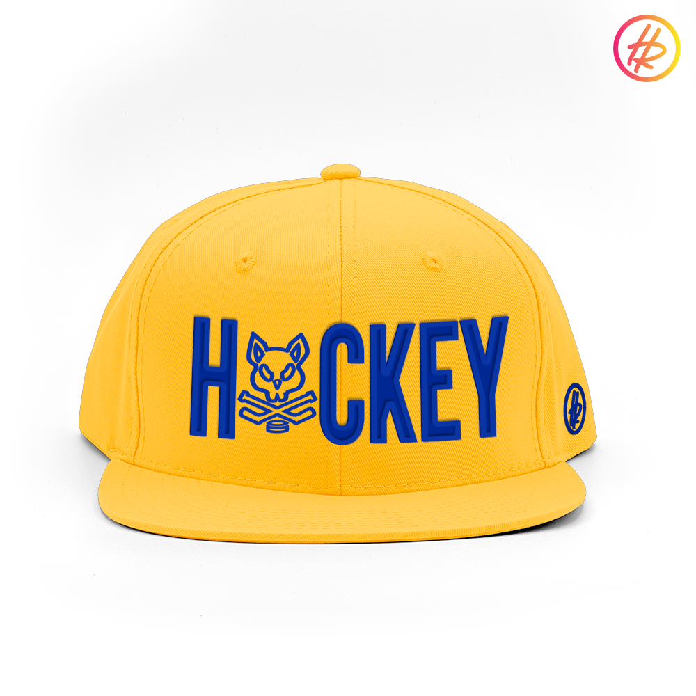 Goldrush + Hatty Ratty™ "HOCKEY" - Flat Bill - Gold