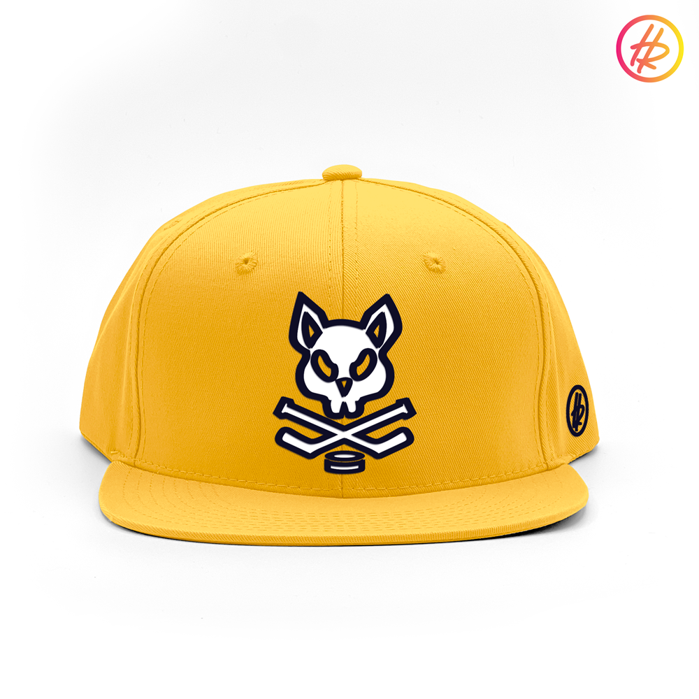 2014 AZ Bobcats + Hatty Ratty™ - Flat Bill - Gold w/Navy & White