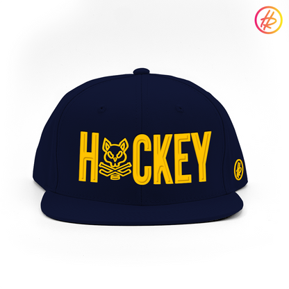 AZ Bobcats + Hatty Ratty™ "HOCKEY" - Flat Bill - Navy