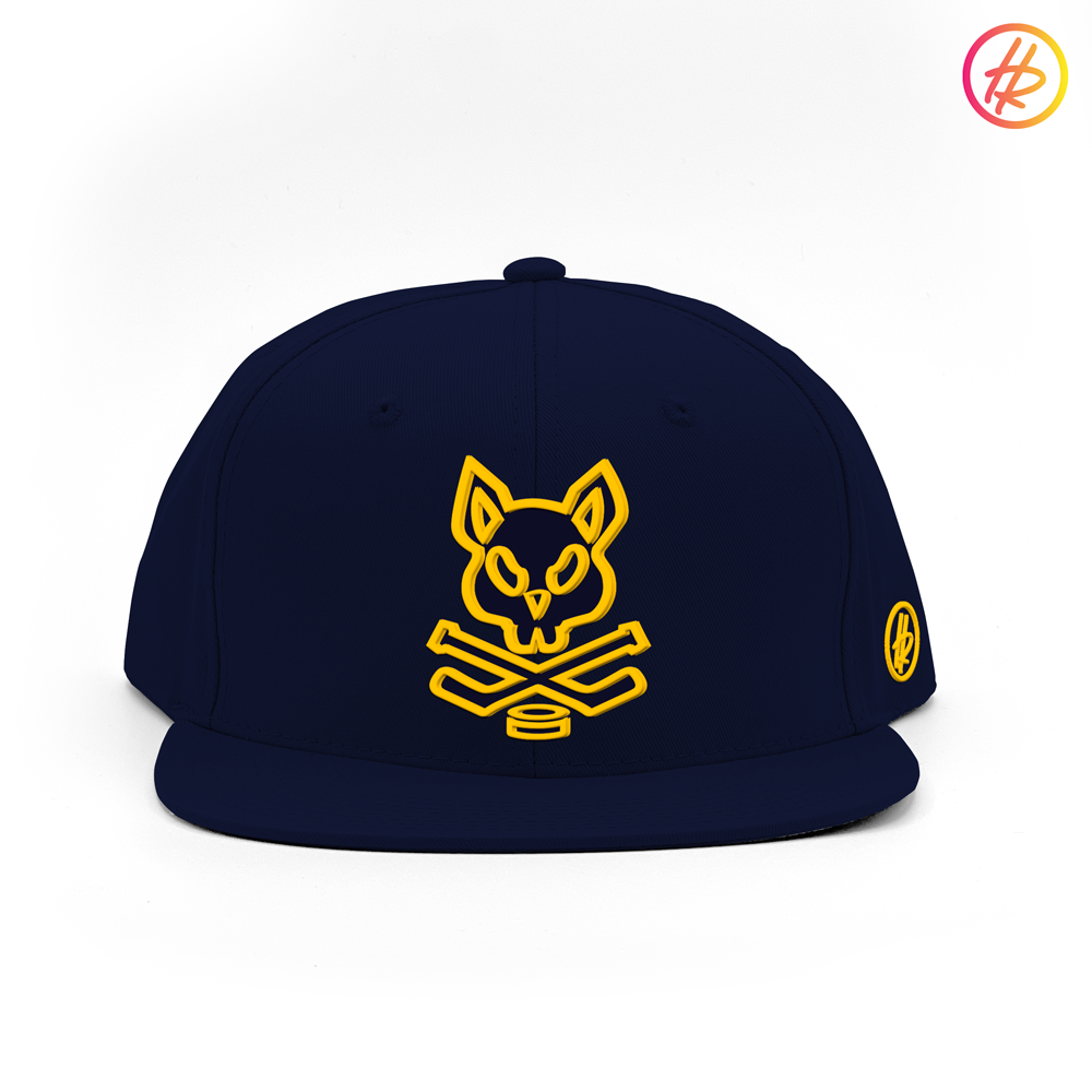 AZ Bobcats + Hatty Ratty™ - Flat Bill - Navy w/Gold & Navy