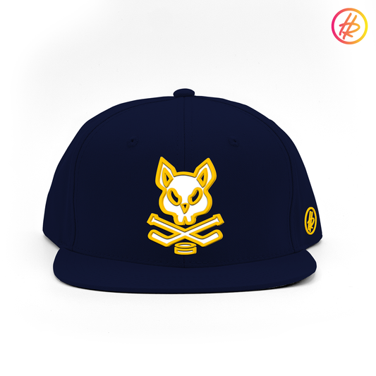 AZ Bobcats + Hatty Ratty™ - Flat Bill - Navy w/Gold & White