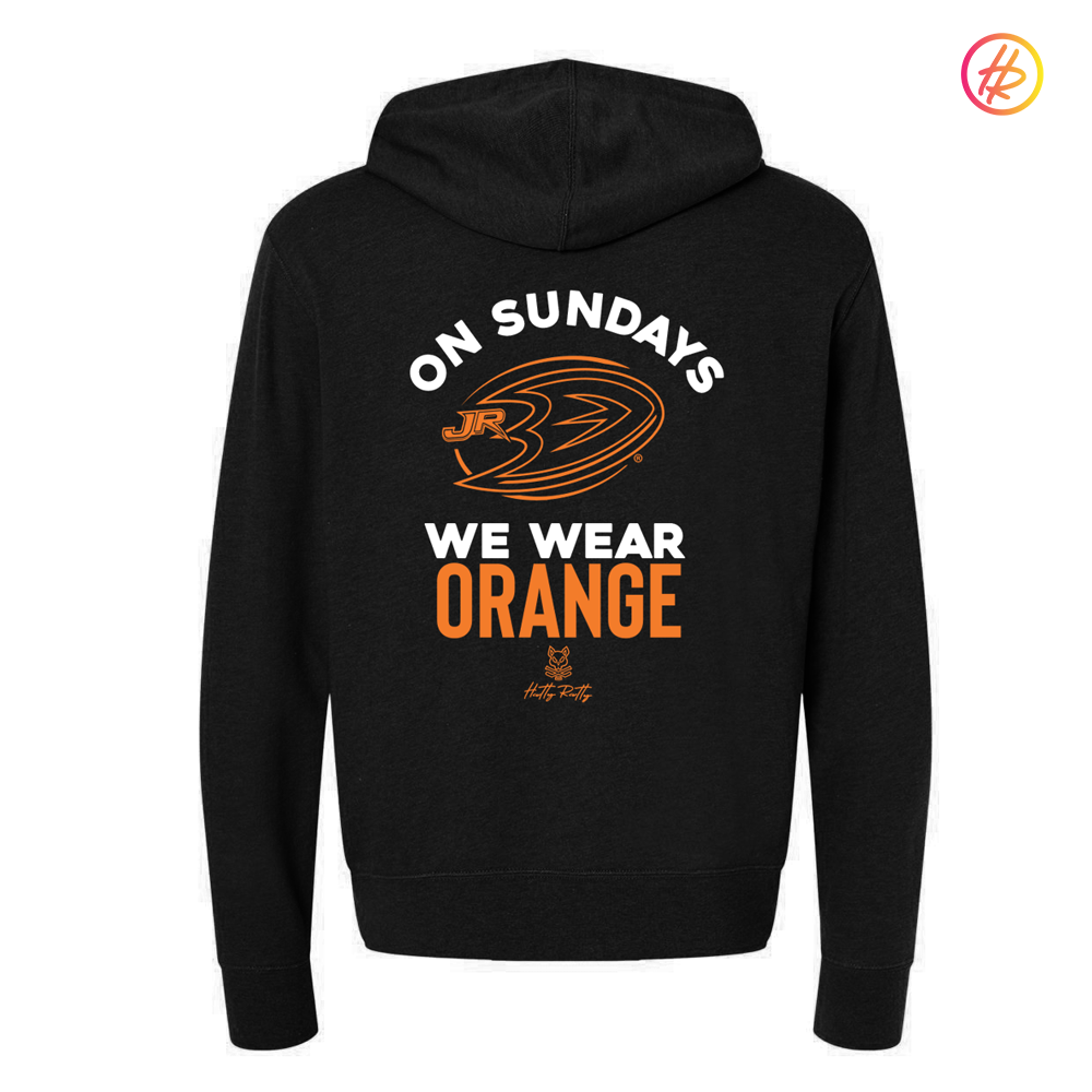 Jr. Ducks® ON SUNDAYS WE WEAR ORANGE + Hatty Ratty Unisex Hoodie