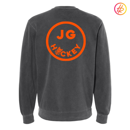 Hatty Ratty™ + Jr. Gulls Happy Hockey Pigment Dyed Crewneck Sweatshirt