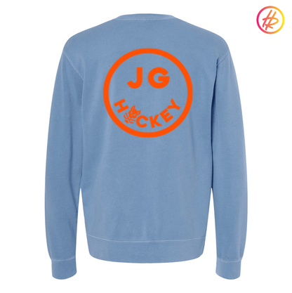 Hatty Ratty™ + Jr. Gulls Happy Hockey Pigment Dyed Crewneck Sweatshirt