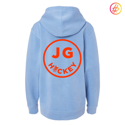 Hatty Ratty™ + Jr. Gulls Happy Hockey Pigment Dyed Hoodie