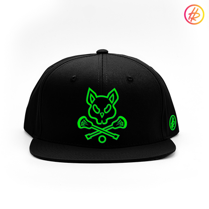 Black LAX Rat Flat Bill Snapback - Customizable