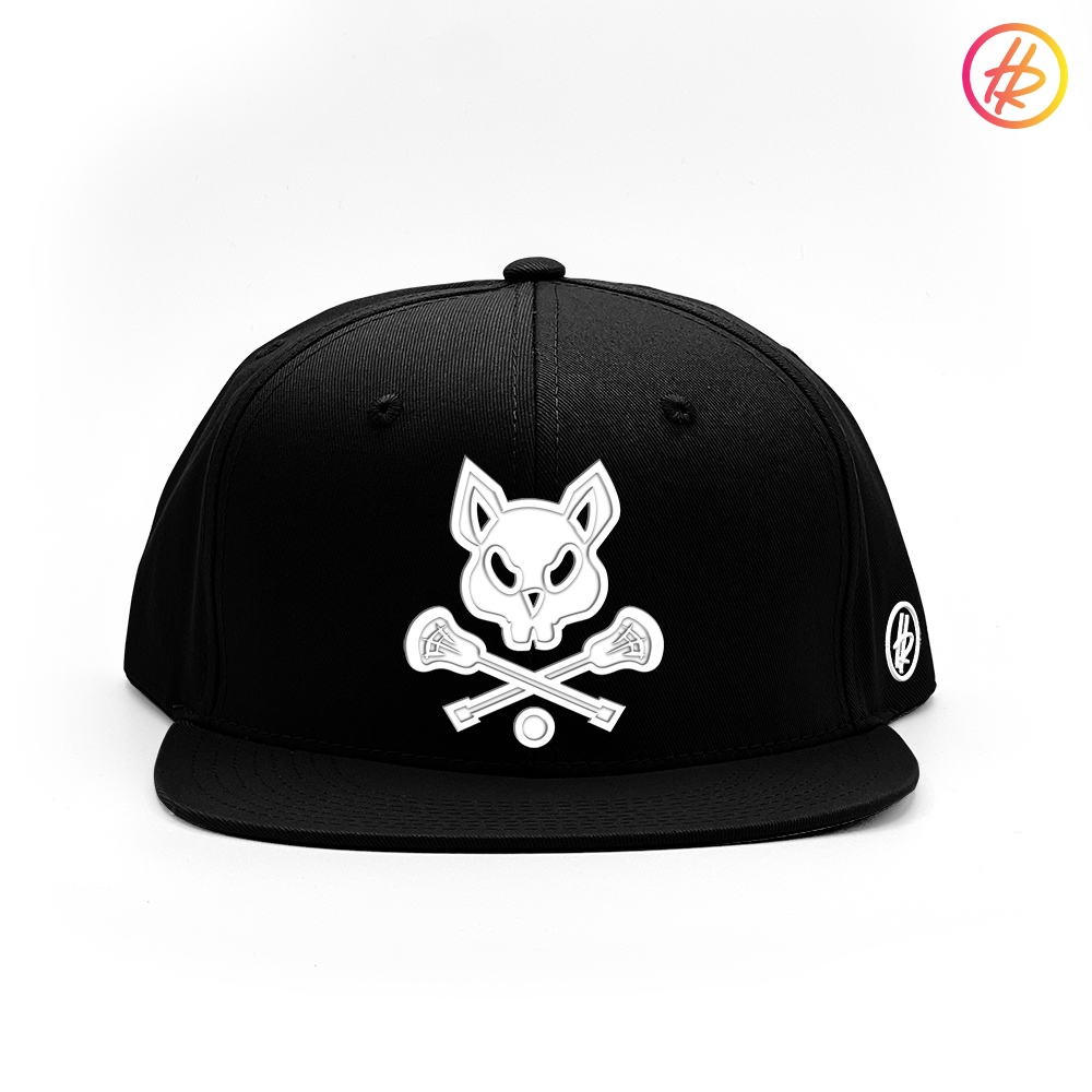 Black LAX Rat Flat Bill Snapback - Customizable