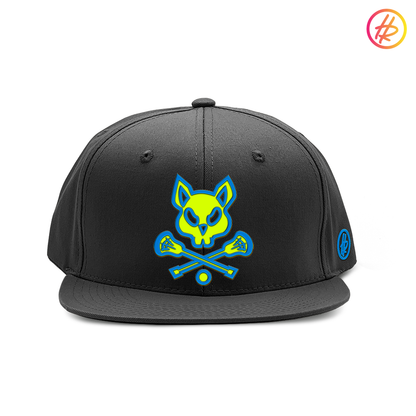 Charcoal LAX Rat Flat Bill Snapback - Customizable