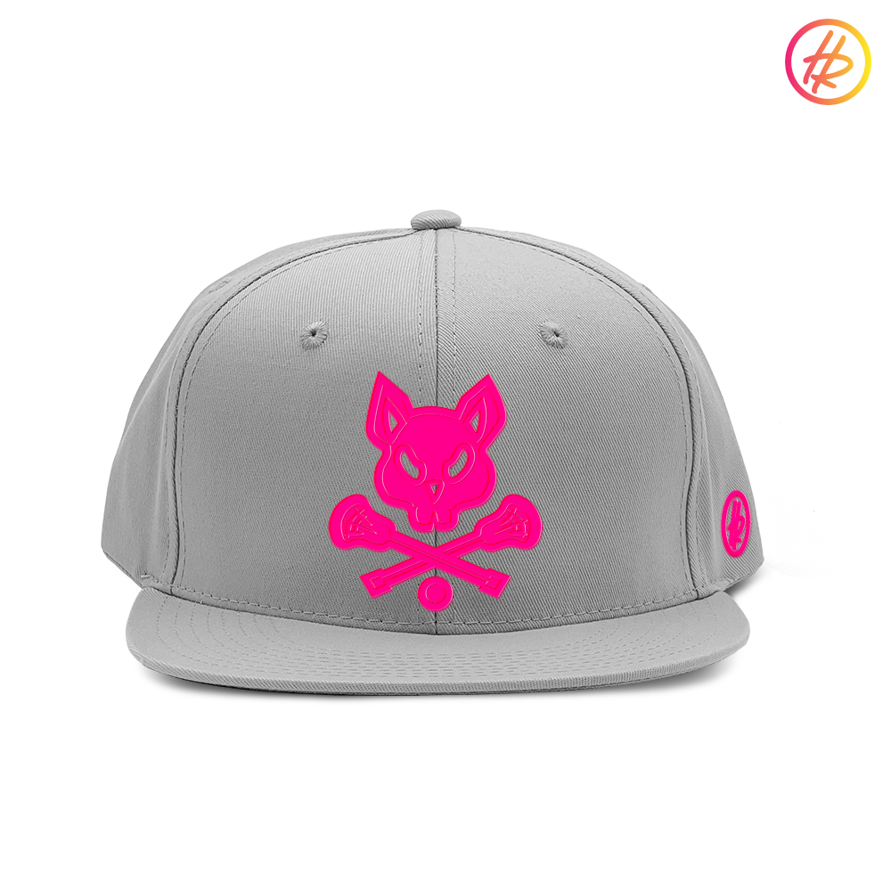 Light Grey LAX Rat Flat Bill Snapback - Customizable