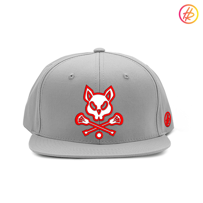 Light Grey LAX Rat Flat Bill Snapback - Customizable