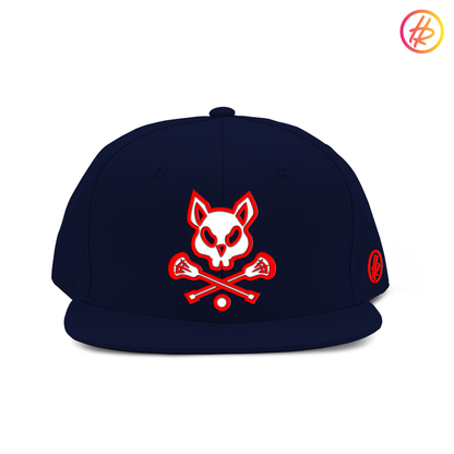 Navy LAX Rat Flat Bill Snapback - Customizable