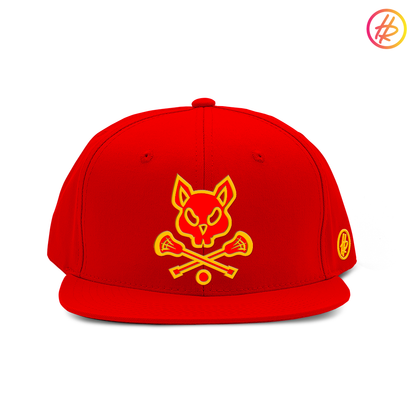 Red LAX Rat Flat Bill Snapback - Customizable